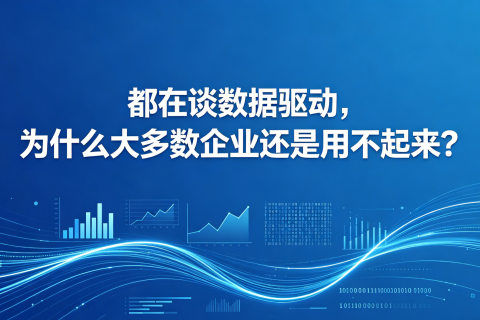 都在谈数据驱动，为什么大多数企业还是用不起来？