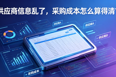 供应商信息乱了，采购成本怎么算得清？我用一套“三步走”流程把这事捋顺了