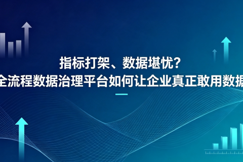 指标打架、数据堪忧？全流程数据治理平台如何让企业真正敢用数据