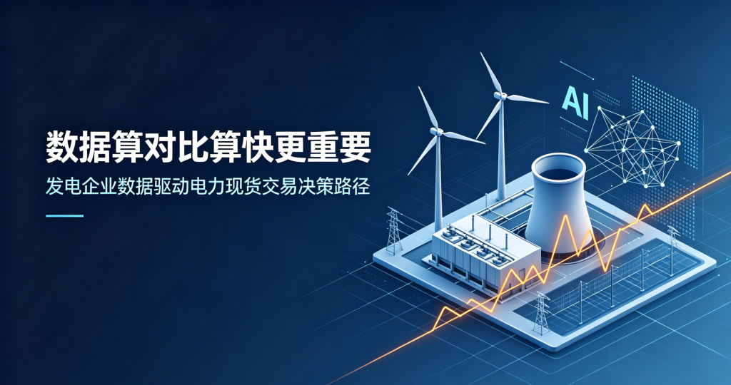数据算对比算快更重要，发电企业数据驱动交易决策路径