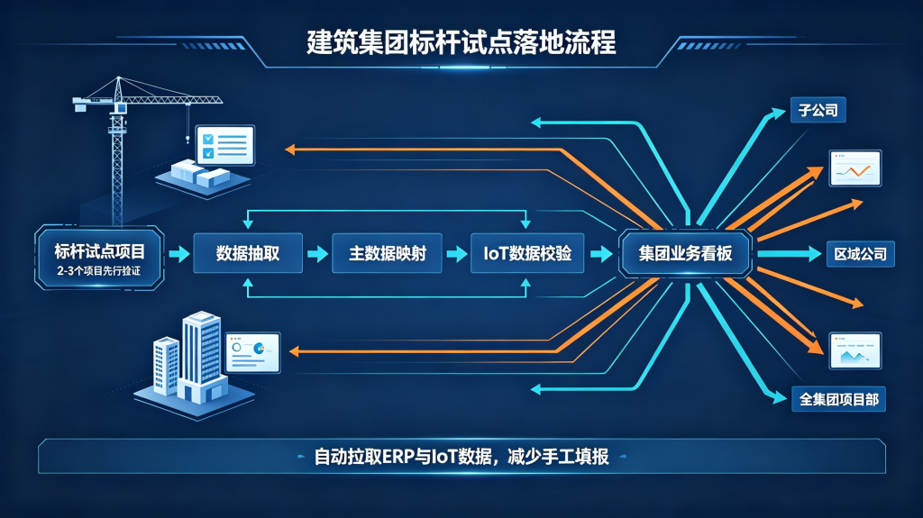 不替换现有业务系统，如何实现建筑集团项目全局数据统一