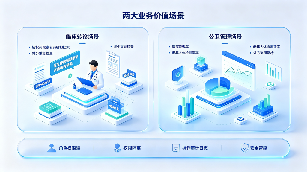 区域基层医疗数据流转底座:1500 + 医疗机构实现跨机构数据共享赋能诊疗与公卫管理