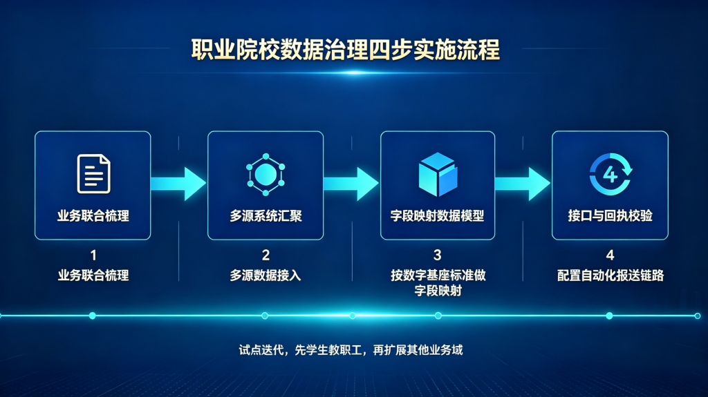 职业院校数据治理：对齐数字基座标准，实现自动化上报并反哺校内办学分析