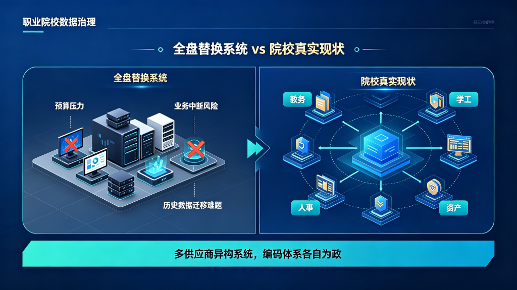 职业院校数据治理：对齐数字基座标准，实现自动化上报并反哺校内办学分析