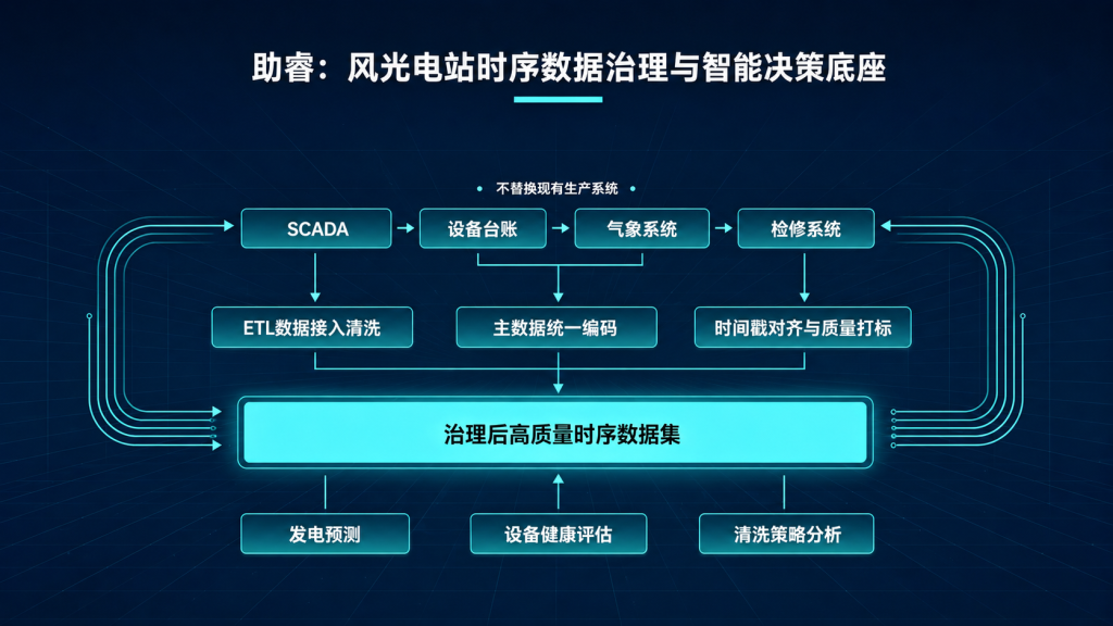 风光电站时序数据治理:海量采集数据转化为发电预测与设备运维决策依据