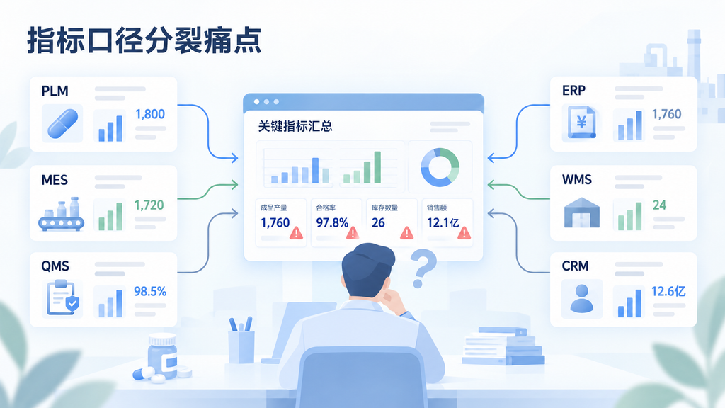 药企指标拉通：医药制造企业如何破解多系统指标口径分裂难题