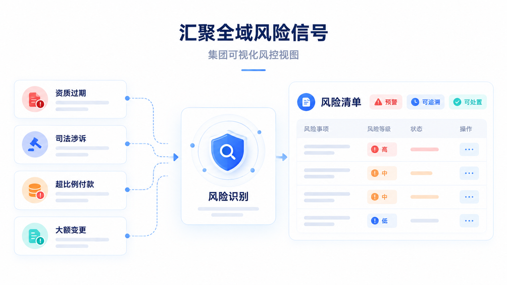 打通项目‑分包‑供应商，构建工程业务协同业务底座