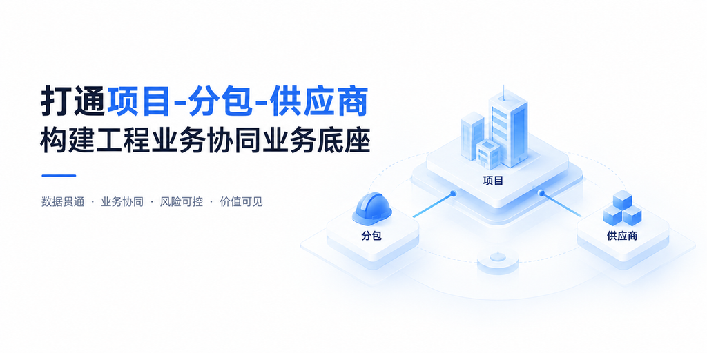 打通项目‑分包‑供应商，构建工程业务协同业务底座