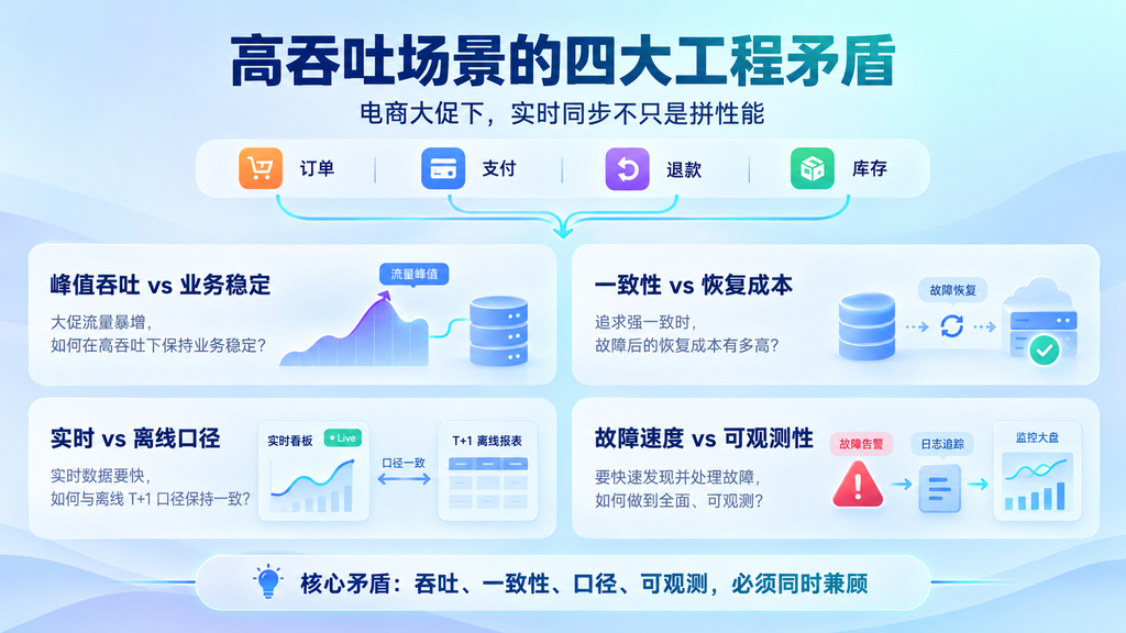 电商大促实时集成：高吞吐业务下，实时数据同步的工程取舍