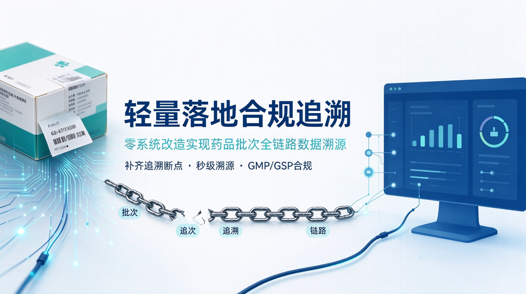 轻量落地合规追溯:零系统改造实现药品批次全链路数据溯源