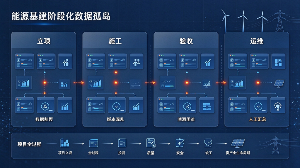 能源基建数字化治理:工程项目全生命周期数据视图搭建方案