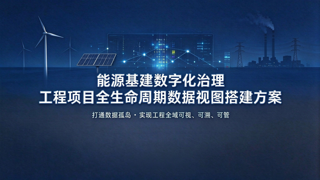 能源基建数字化治理:工程项目全生命周期数据视图搭建方案