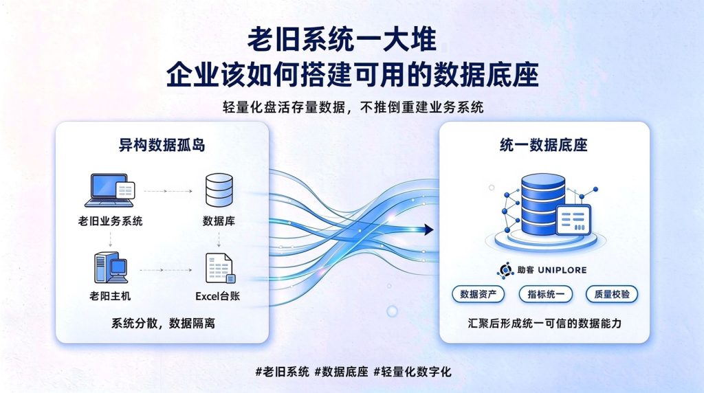 老旧系统一大堆，企业该如何搭建可用的数据底座
