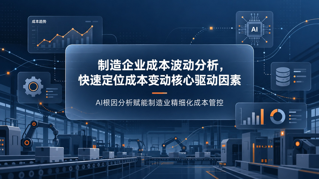 制造企业成本波动分析,快速定位成本变动核心驱动因素