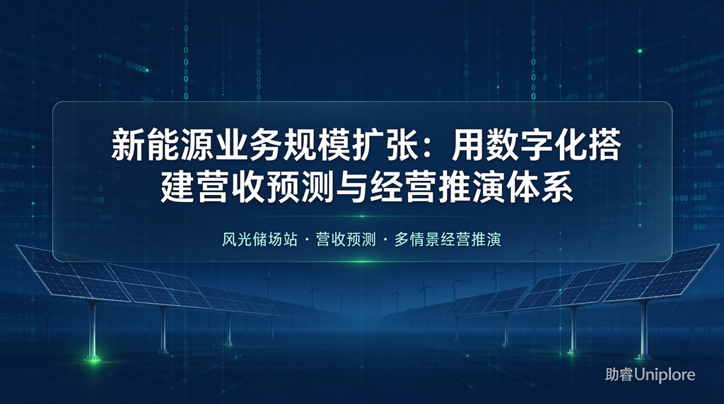 新能源业务规模扩张:用数字化搭建营收预测与经营推演体系