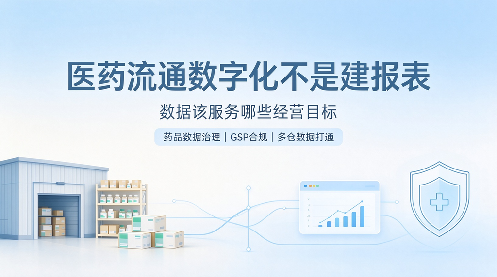 医药流通数字化不是建报表,数据应该服务哪些经营目标