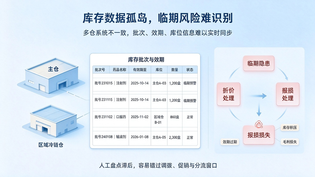 多仓药品进销存数据割裂,如何精准管控临期损耗风险