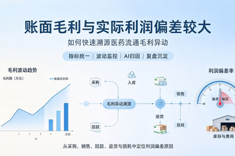 账面毛利和实际利润偏差大，如何快速溯源医药流通毛利异动