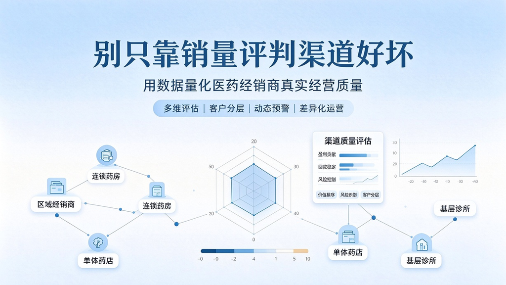 别只靠销量评判渠道好坏,用数据量化医药经销商真实经营质量