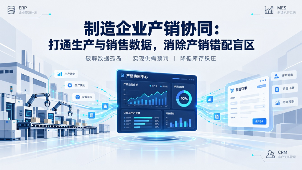制造企业产销协同:打通生产与销售数据,消除产销错配盲区