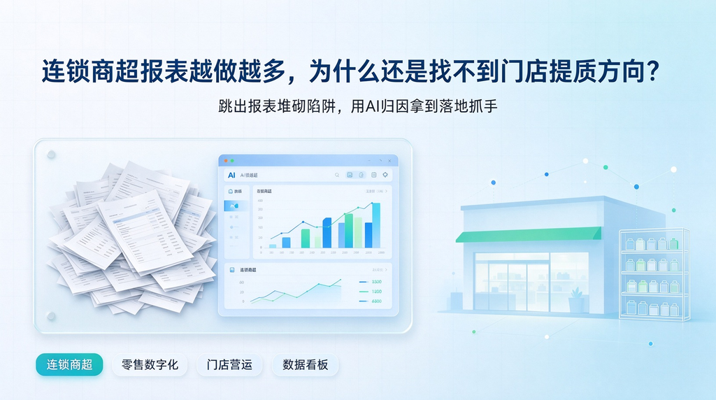 连锁商超报表越做越多,为什么还是找不到门店提质方向?