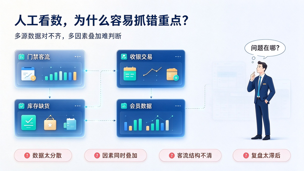 门店客流明明涨了,营收为什么上不去?用数据定位转化流失的核心卡点