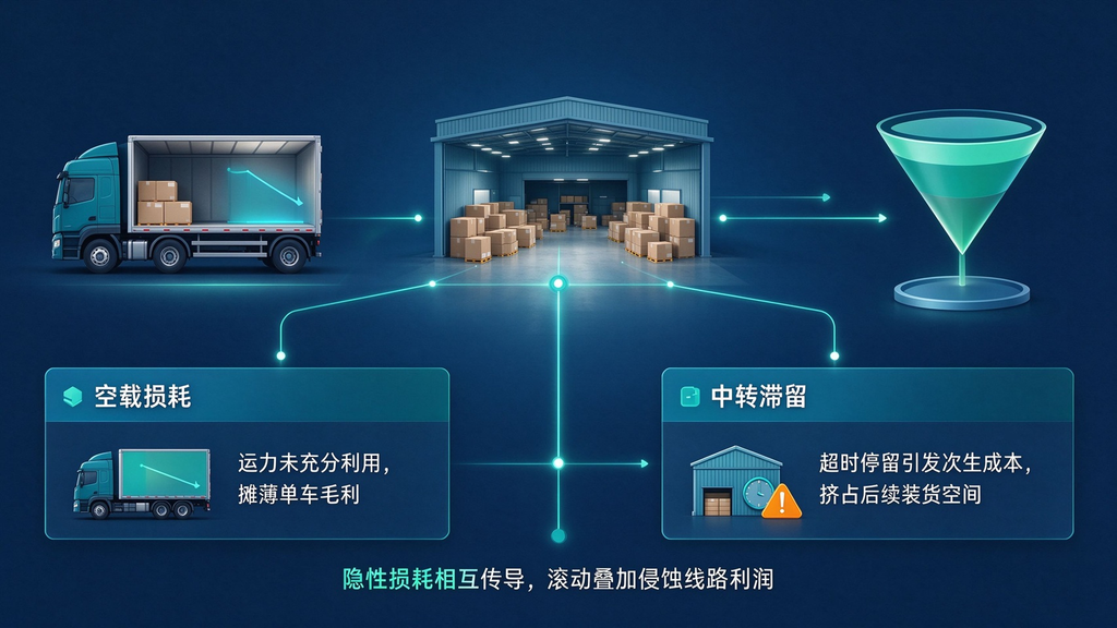 快运干线成本居高不下,如何识别空载、中转滞留带来的隐性损耗?