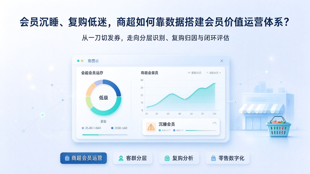 会员沉睡、复购低迷,商超如何靠数据搭建会员价值运营体系?
