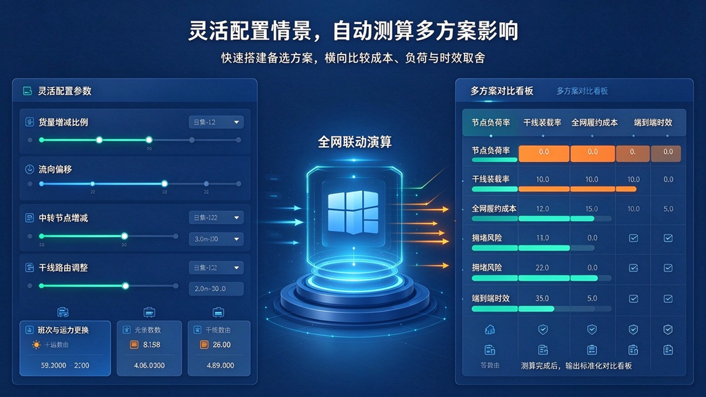 货量波动难预判,如何提前测算快运中转与干线方案?